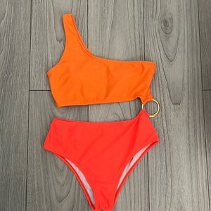 Neon Orange One piece Bathing Suit- Size M- NEVER USED- BRAND NEW!!!